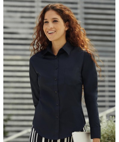 Fruit of the Loom  Ladies Poplin Shirt LS